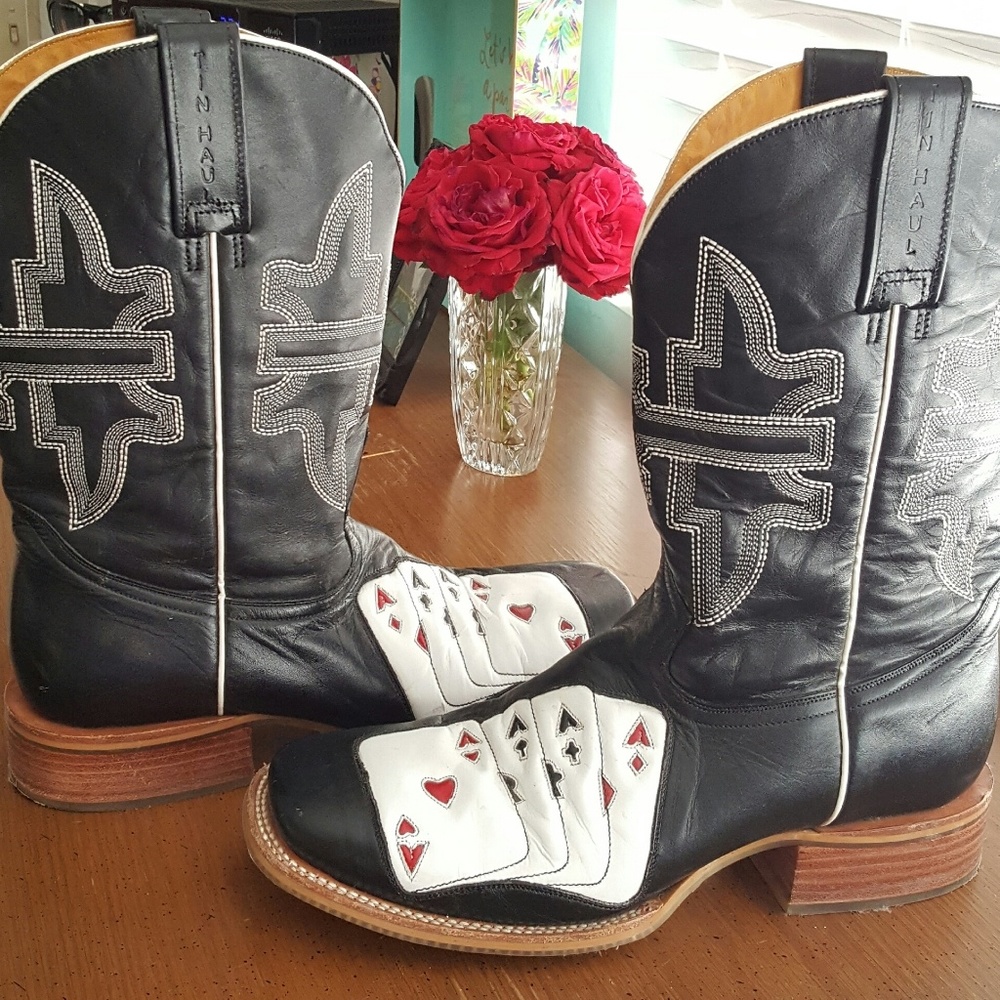 Tin Haul Authentic Leather Men's Cowboy Boots